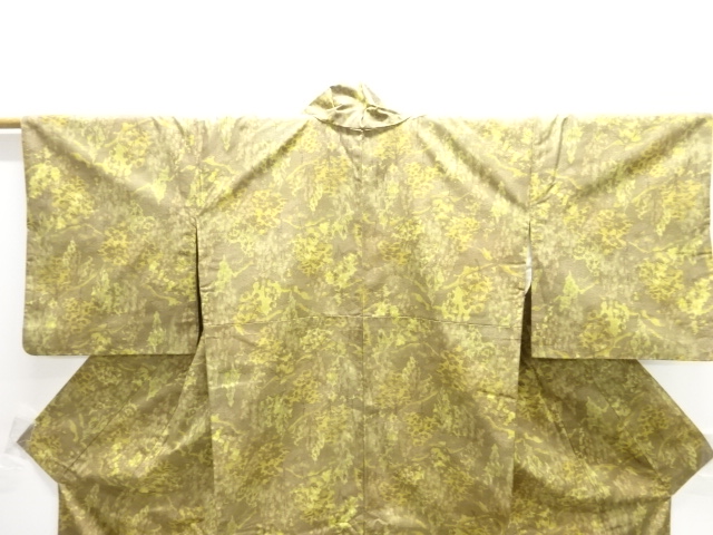  樹木模様小紋着物